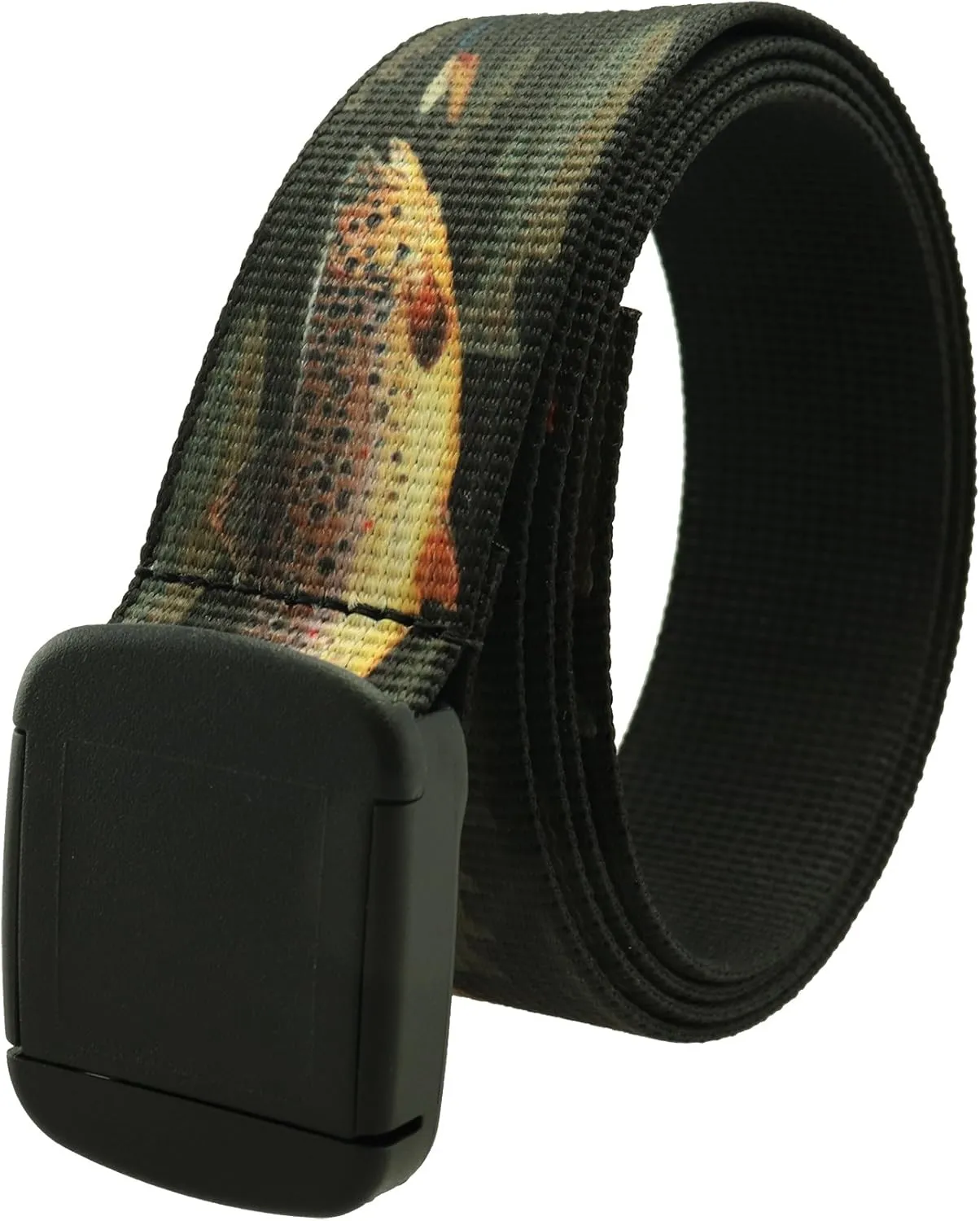 Thomas Bates Fish Pattern Metal Free Hiker Web Belts