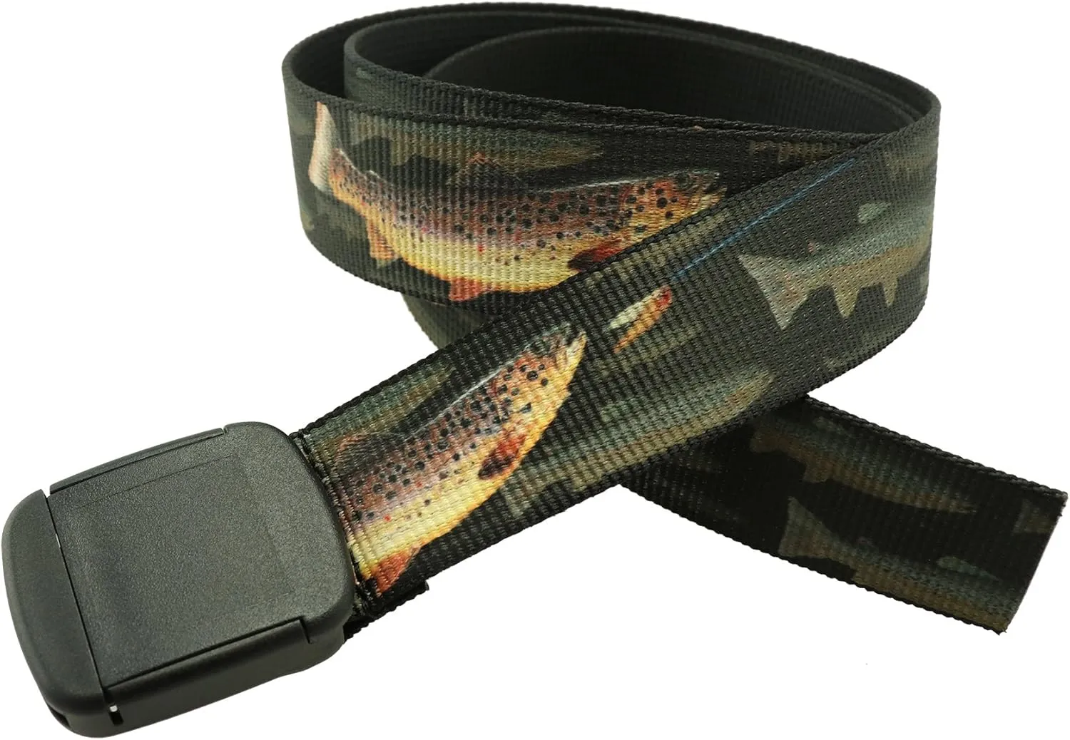 Thomas Bates Fish Pattern Metal Free Hiker Web Belts