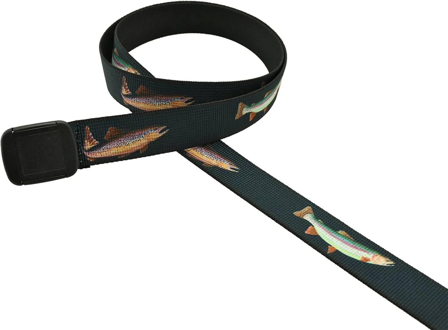 Thomas Bates Fish Pattern Metal Free Hiker Web Belts