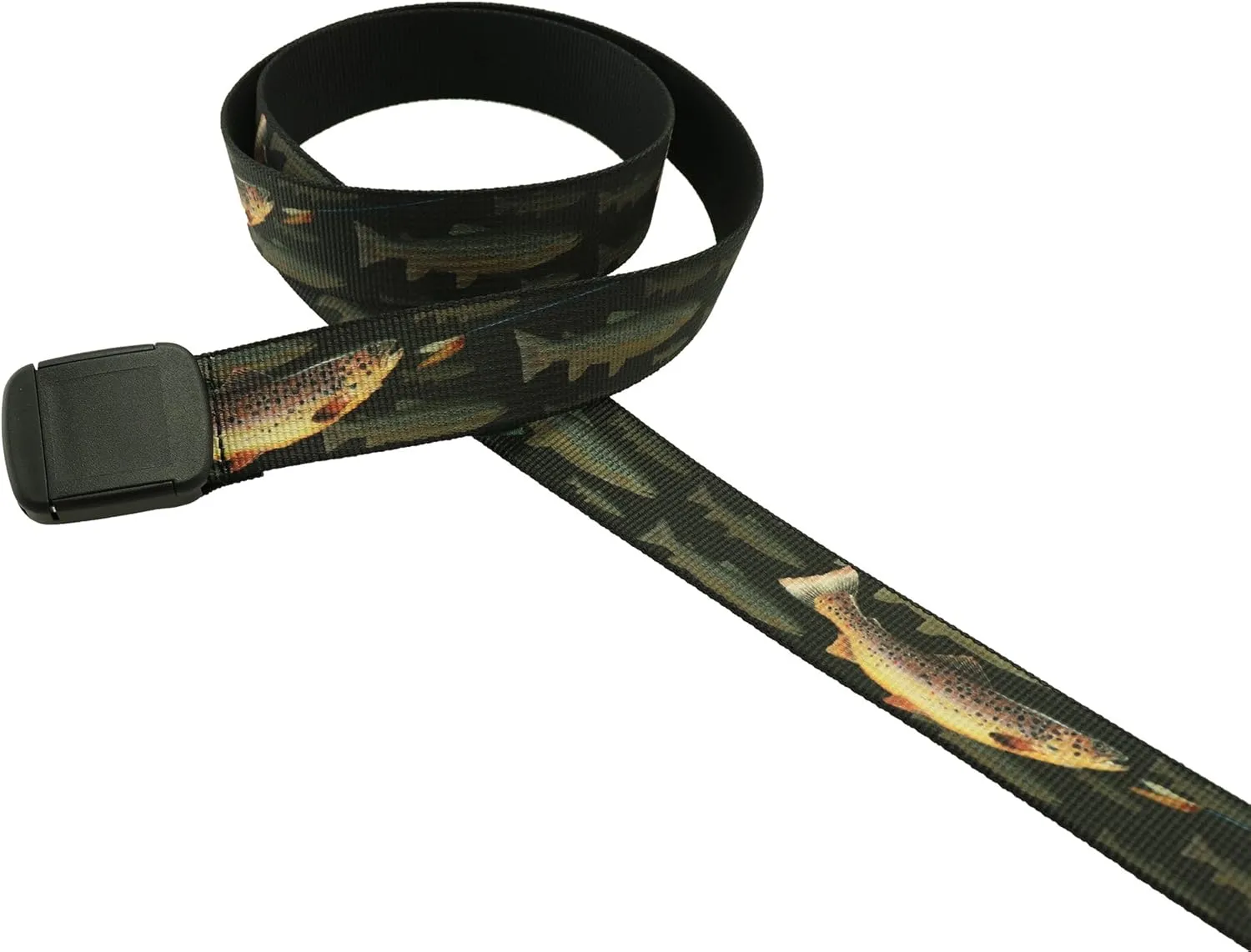 Thomas Bates Fish Pattern Metal Free Hiker Web Belts