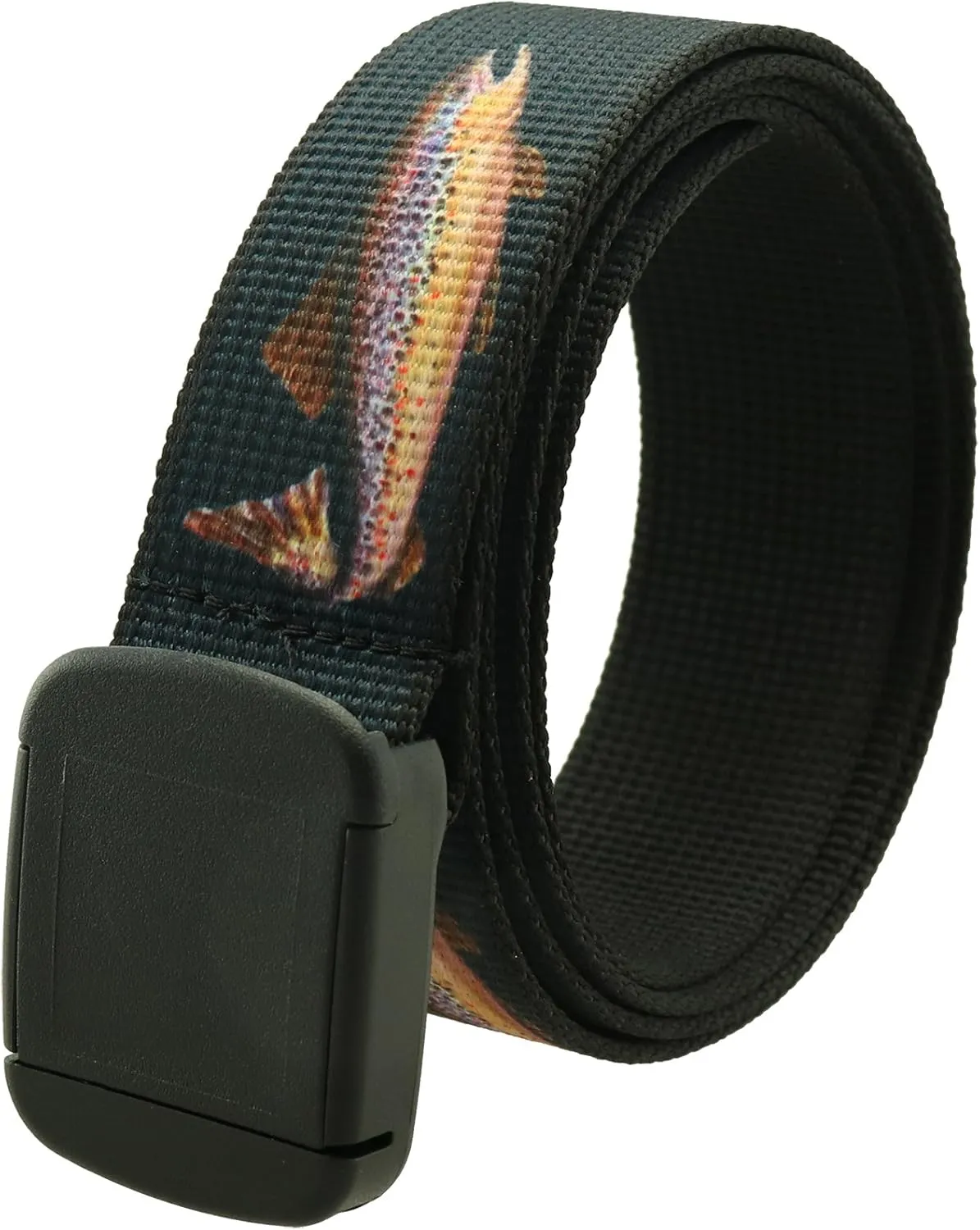 Thomas Bates Fish Pattern Metal Free Hiker Web Belts