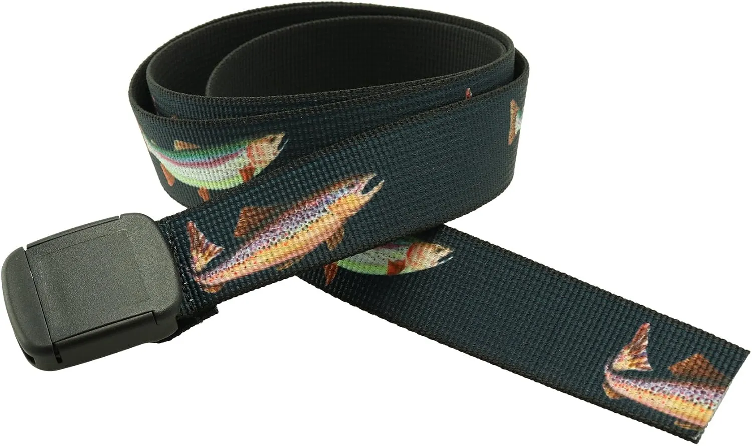Thomas Bates Fish Pattern Metal Free Hiker Web Belts