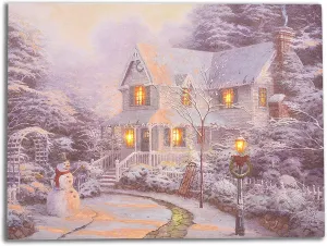 Thomas Kinkade Night Before Christmas Canvas Holiday LED Sign, 16 x 12