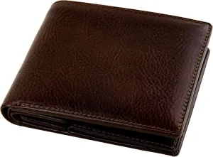 Time Resistance Leather Wallet for Men - Men Wallet - Bifold Italian Wallet - Slim Wallet with Card Holder - Gift Box Included