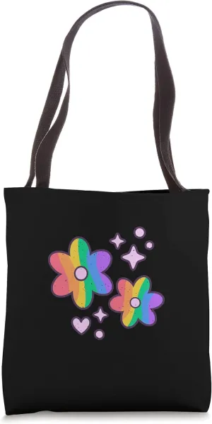 Tolerance flowers - rainbow Tote Bag