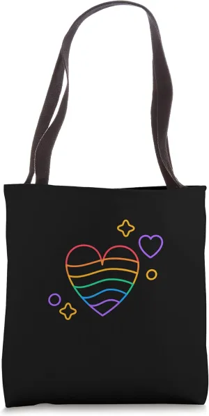 Tolerance Rainbow Heart Tote Bag
