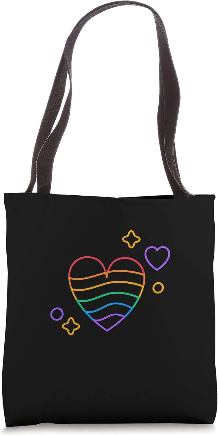Tolerance Rainbow Heart Tote Bag