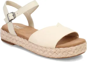 TOMS Womens Abby Platform Espadrille Casual Sandals Casual Low Heel 1-2" - Off White