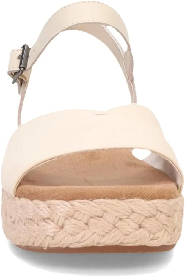 TOMS Womens Abby Platform Espadrille Casual Sandals Casual Low Heel 1-2" - Off White