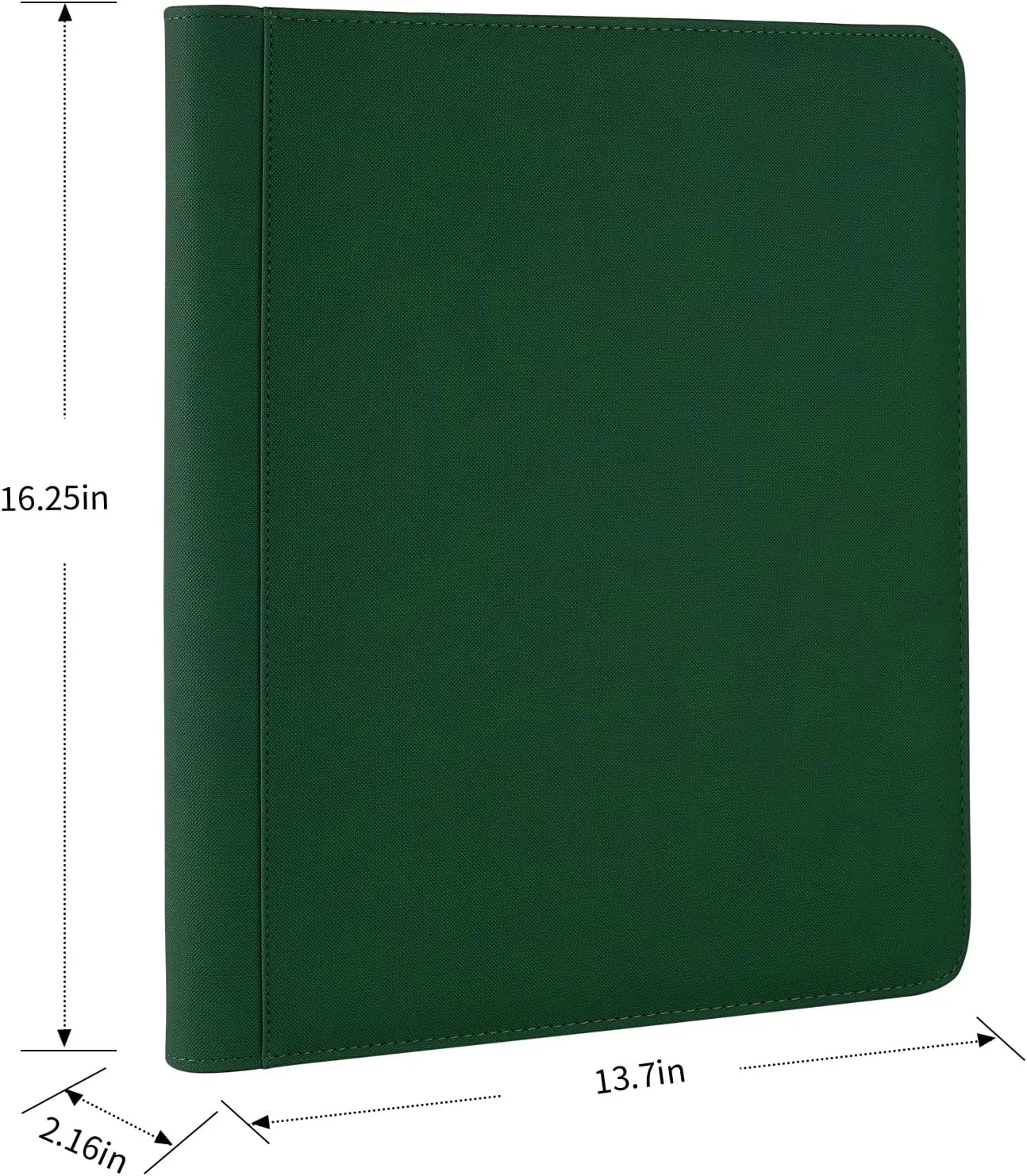 Toploader Binder, Holds 324 Toploaders, 9 Pocket Top Loader Binders with Sleeves for 3 x 4'' Toploaders, Double-Sided Pocket Top Loader Storage Binder, Trading Card Binder - Diamond Green