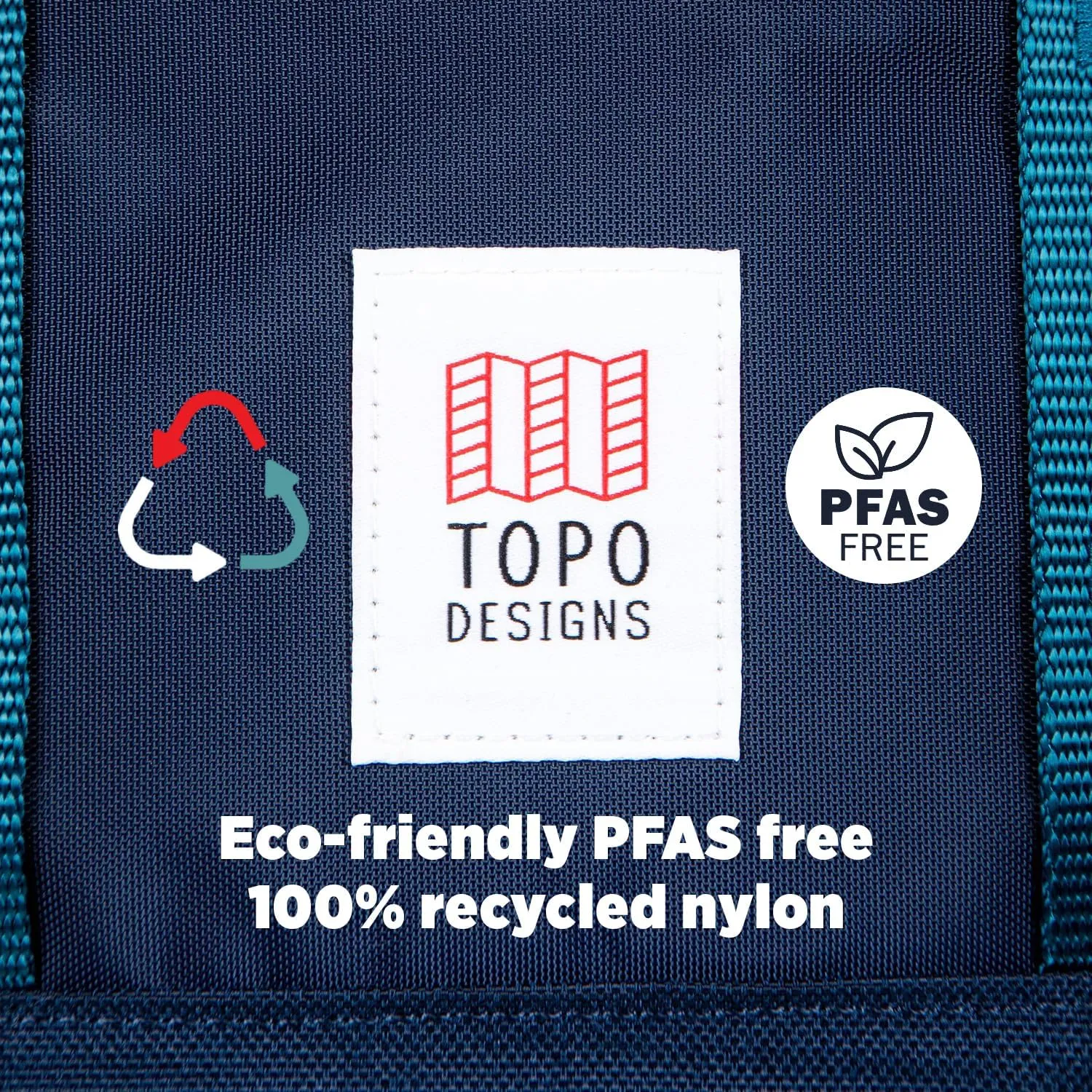 Topo Designs Global Travel Bag 30-40 Liter - Carry-on Compliant Versatile Pack, 3 Carry Options, External Laptop Sleeve (Eco-Friendly, 30L, Caribbean/Dark Khaki)