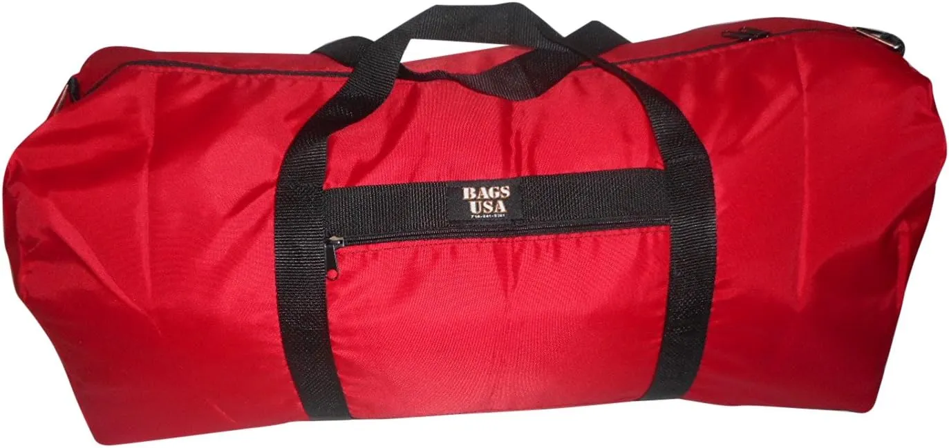 Travel Bag, Extra Large Duffle With Side Pocket 30" Width, Water Resistant Made In USA.