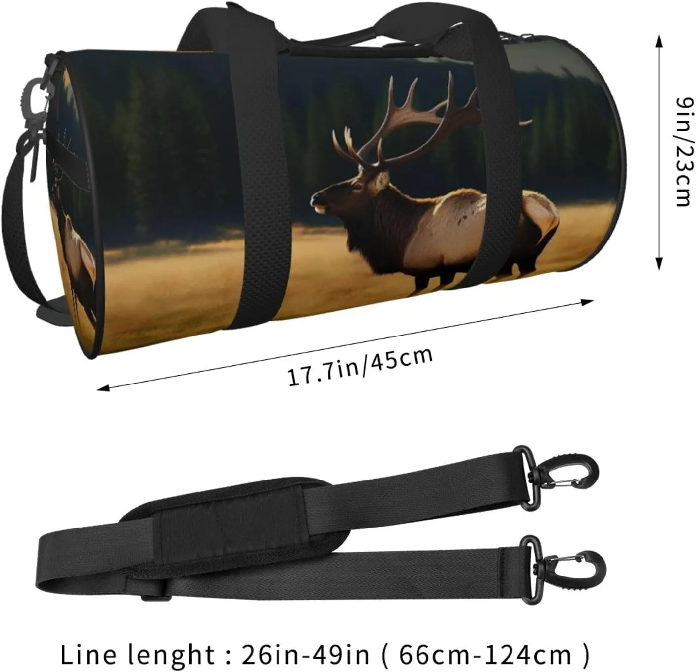 Travel Bag For Women,Elk In The Meadow Print Personal Item Duffle Bags,Weekend Travel Duffel Tote Bag,Travel Sport Gym Bag For Men,Airplane Travel Essentials For Flying