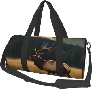 Travel Bag For Women,Elk In The Meadow Print Personal Item Duffle Bags,Weekend Travel Duffel Tote Bag,Travel Sport Gym Bag For Men,Airplane Travel Essentials For Flying