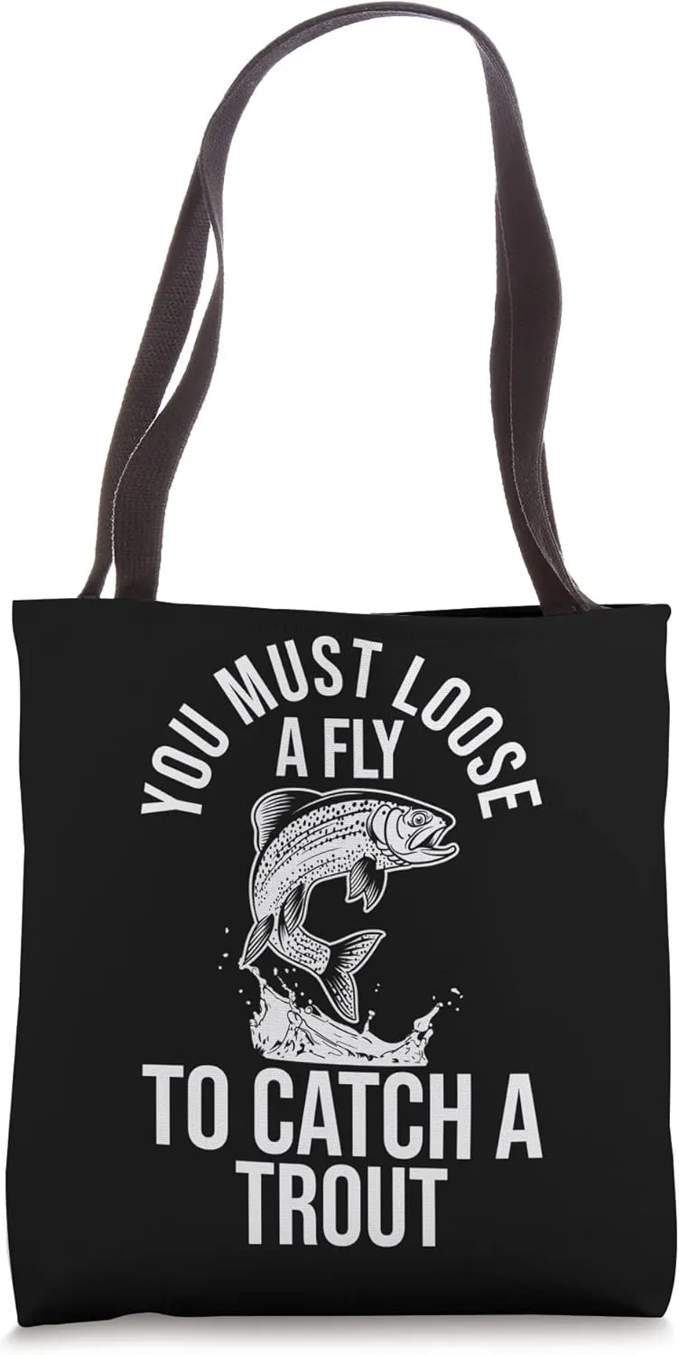 Trout Angler - Fisherman Rainbow Trout Fishing Tote Bag