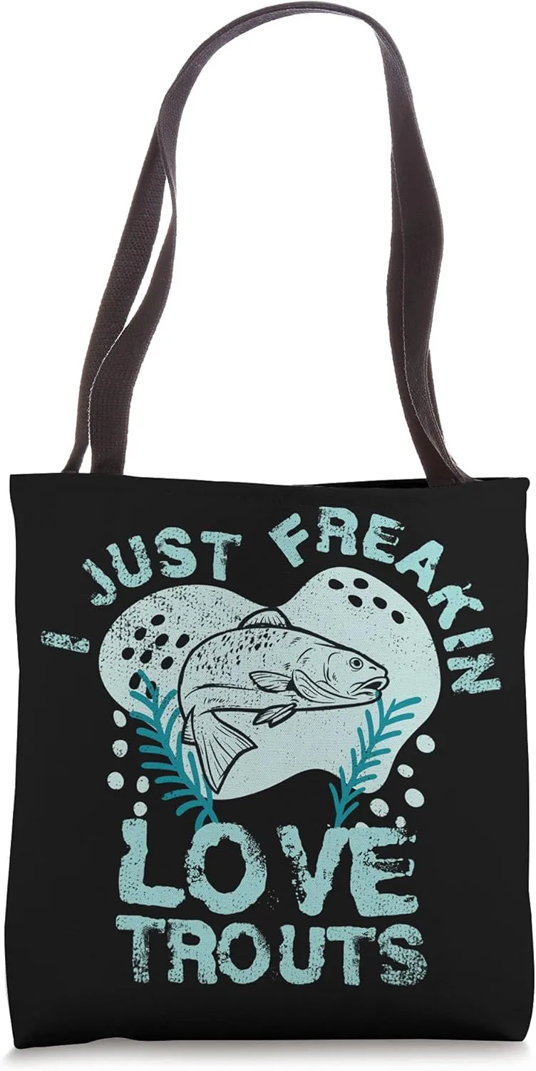 Trout Fishing Angler - Fisherman Rainbow Trout Tote Bag