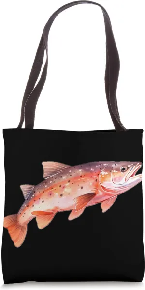 Trout Watercolor Rainbow Trout Tote Bag