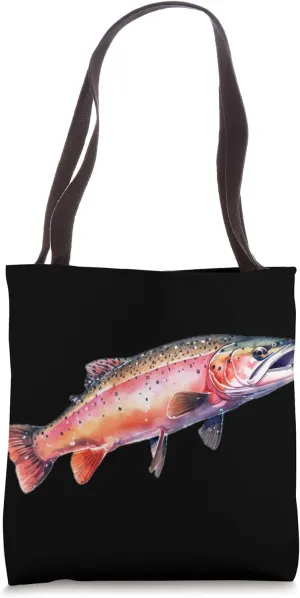 Trout Watercolor Rainbow Trout Tote Bag