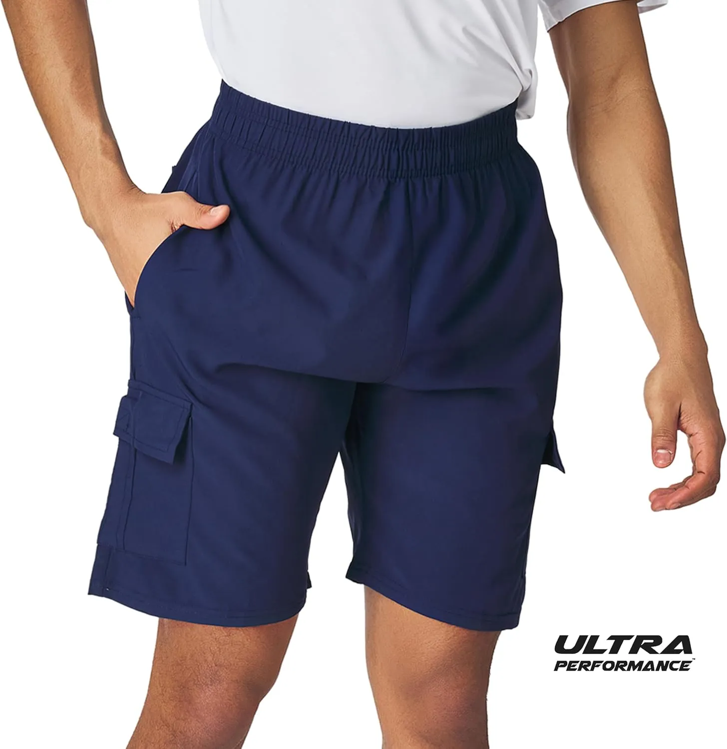 Ultra Performance Men's Nylon Cargo Short's 2 Pack Mens Golf & Hiking Stretch Shorts with Pockets Quick Dry Short for Men