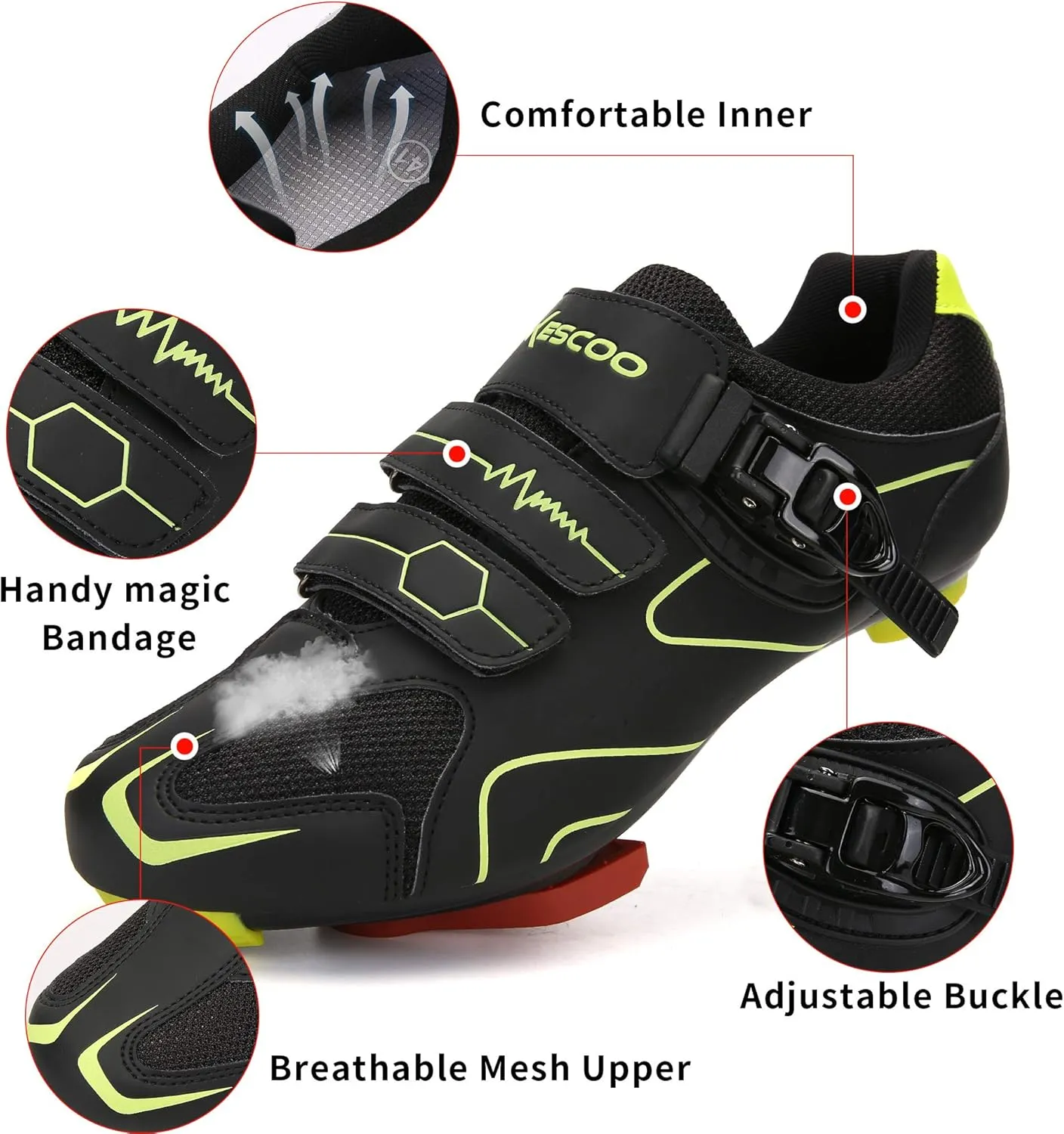 Unisex Cycling Shoes Compatible with pelaton Indoor Road Bike Riding Shoes for Men and Women Delta Cleats Clip Outdoor Pedal