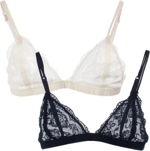 URBAN K Womens Semi Sheer Lace Sexy Bralette