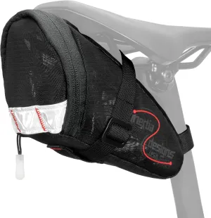 USA - Super Cargo Flow Bicycle Seat Bag - Tailored for Unmatched Aerodynamic Efficiency - Extremely LightWeight - Durable, Tear-Resistant Nylon Mesh Construction - Black