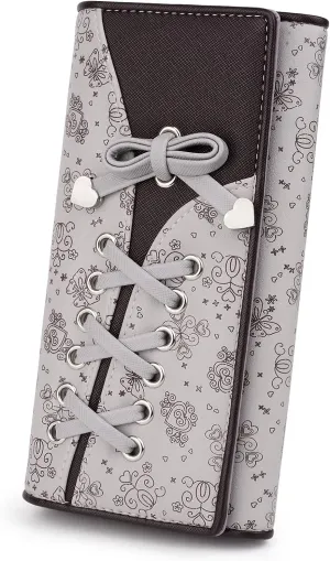 UTO RFID Wallet for Women Large Capacity PU Leather Card Holder Phone Case Zipper Pocket Purse Clutch