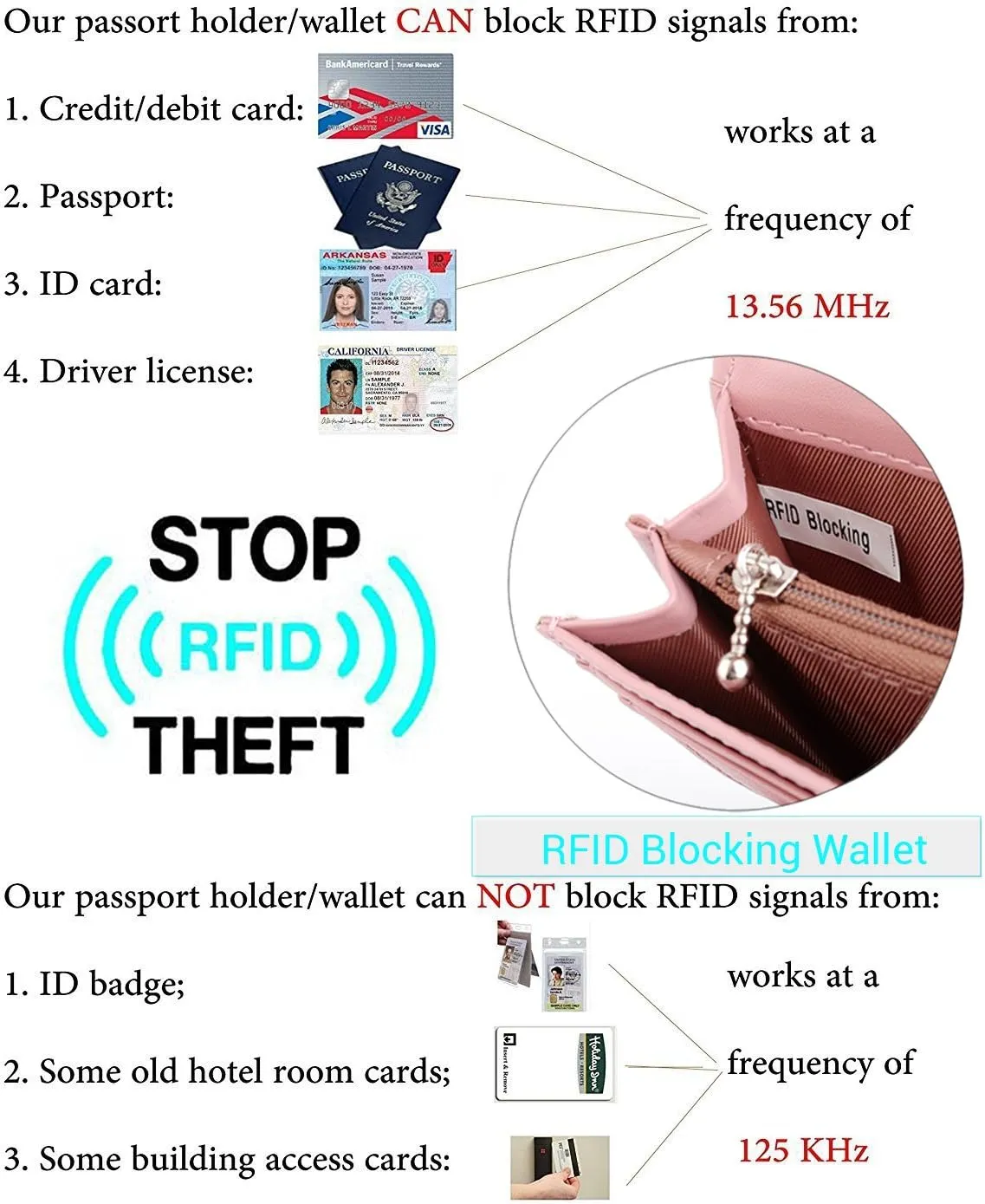 UTO RFID Wallet for Women Large Capacity PU Leather Card Holder Phone Case Zipper Pocket Purse Clutch