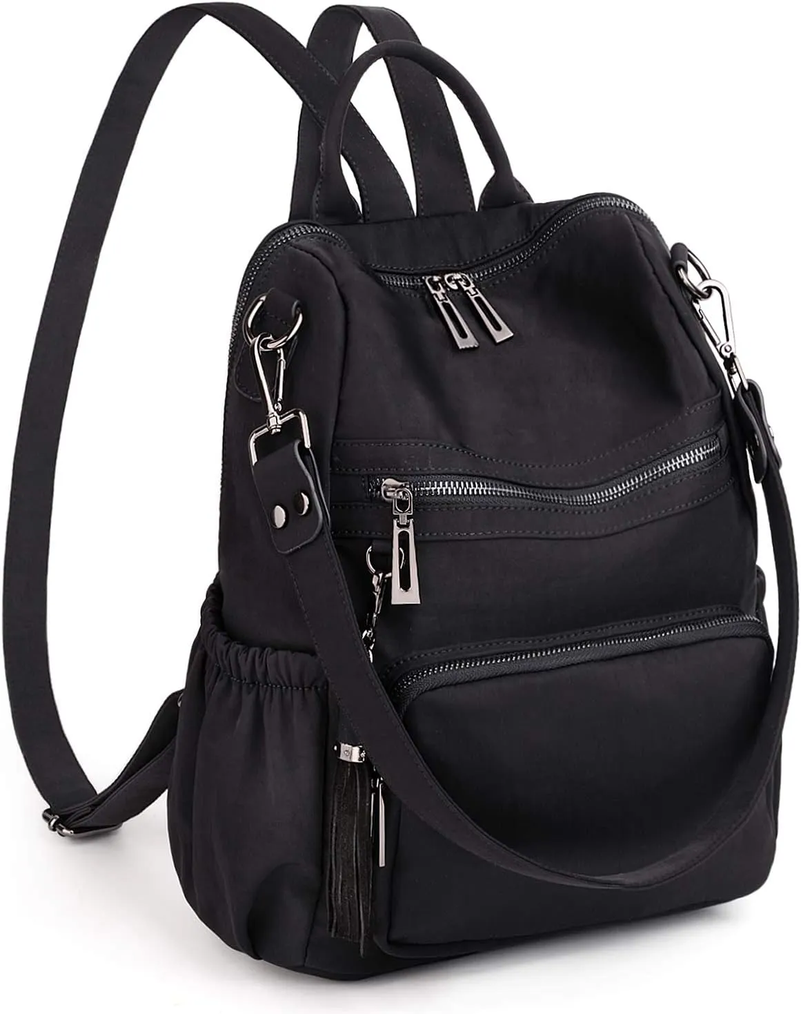 UTO Women Backpack Purse Leather Vegan Ladies Fashion Designer Rucksack Convertible Travel Shoulder Bag with Tassel
