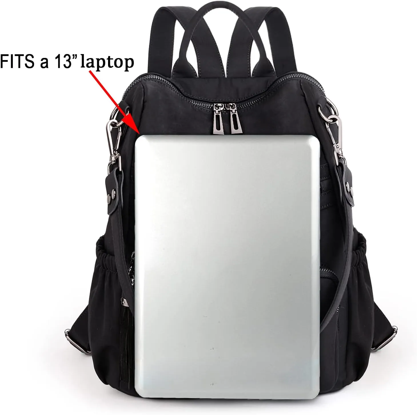 UTO Women Backpack Purse Leather Vegan Ladies Fashion Designer Rucksack Convertible Travel Shoulder Bag with Tassel
