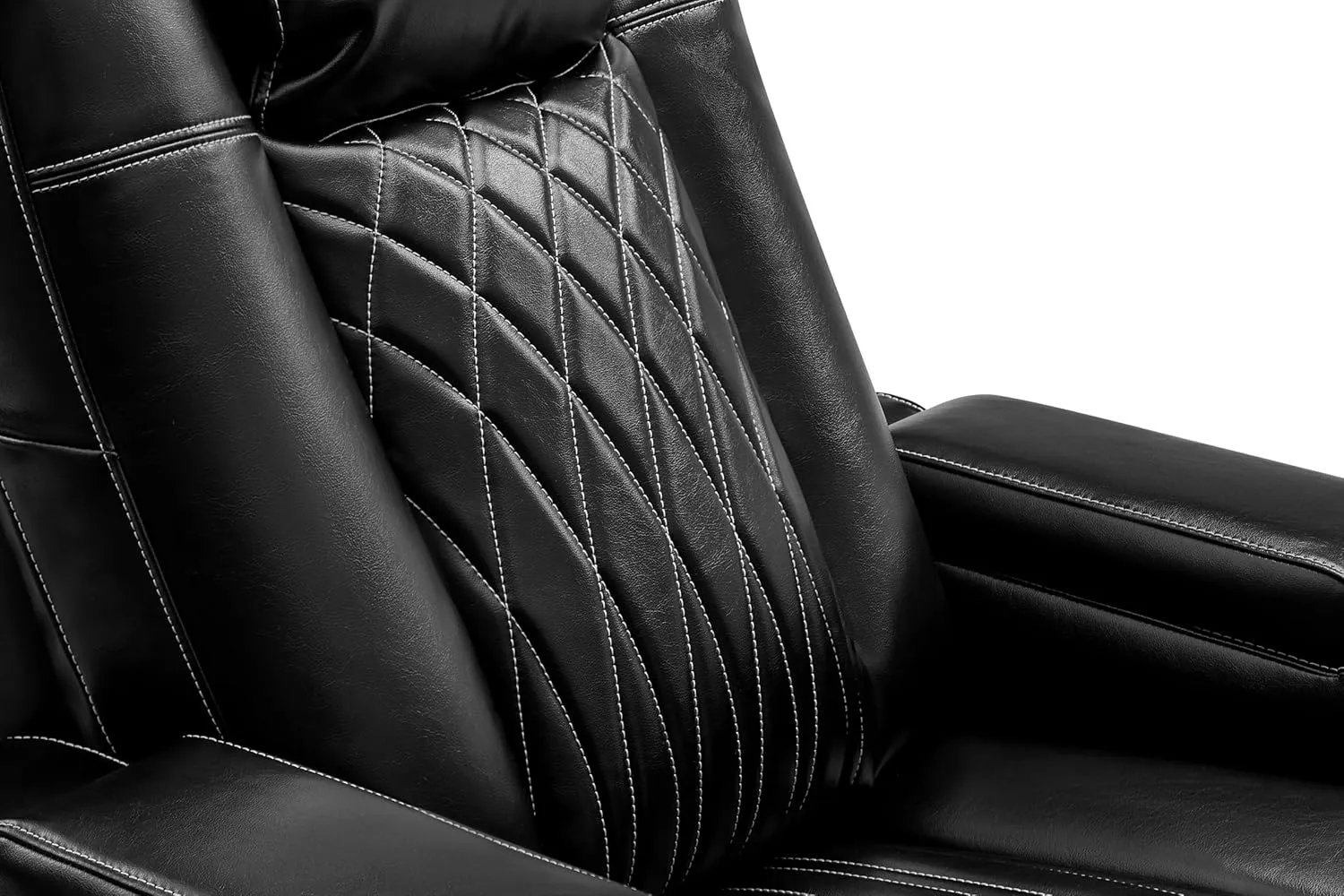 Valencia Tuscany Executive Premier Home Theater Seating with Heat & Massage, Diamond Stitching Top Grain Italian Nappa 11000 Leather Wall Hugger Power Recliner Chair with Headrest & Lumbar Support