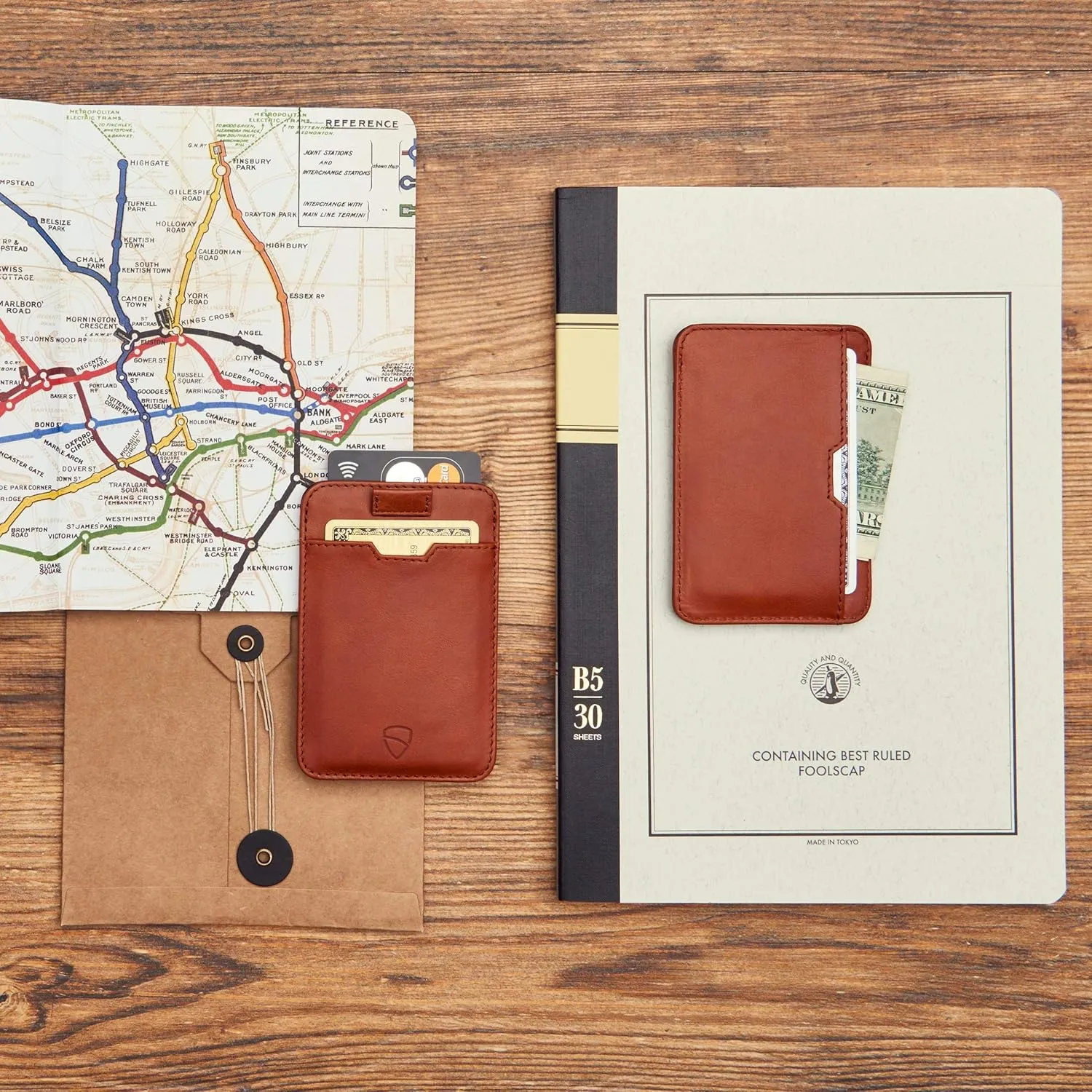 Vaultskin CHELSEA Mens RFID Blocking Slim Leather Card Wallet - Minimalist Front Pocket Cardholder