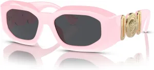 Versace VE 4425U 544087 Pink Nylon Irregular Sunglasses Dark Grey Solid Color Lens