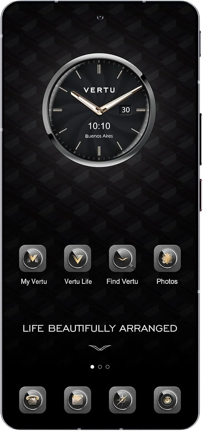 VERTU METAVERTU 2 Luxury Custom Made - Plain Weave 18K Gold with Diamond Himalayas Alligator Skin Web3 AI Phone - White (512, GB)