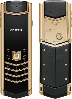 VERTU Signature V Luxury Business Mobile Phone (Pure Gold, Black)