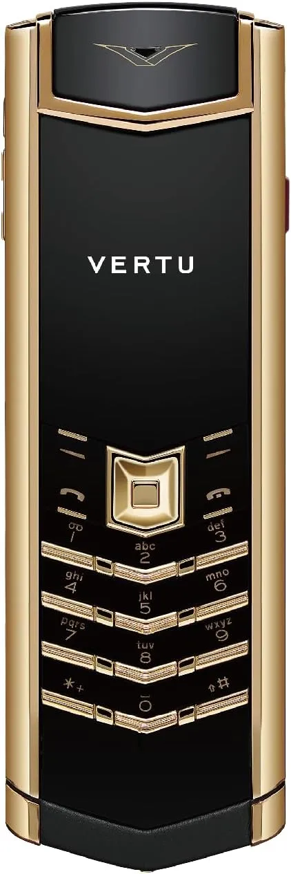 VERTU Signature V Luxury Business Mobile Phone (Pure Gold, Black)