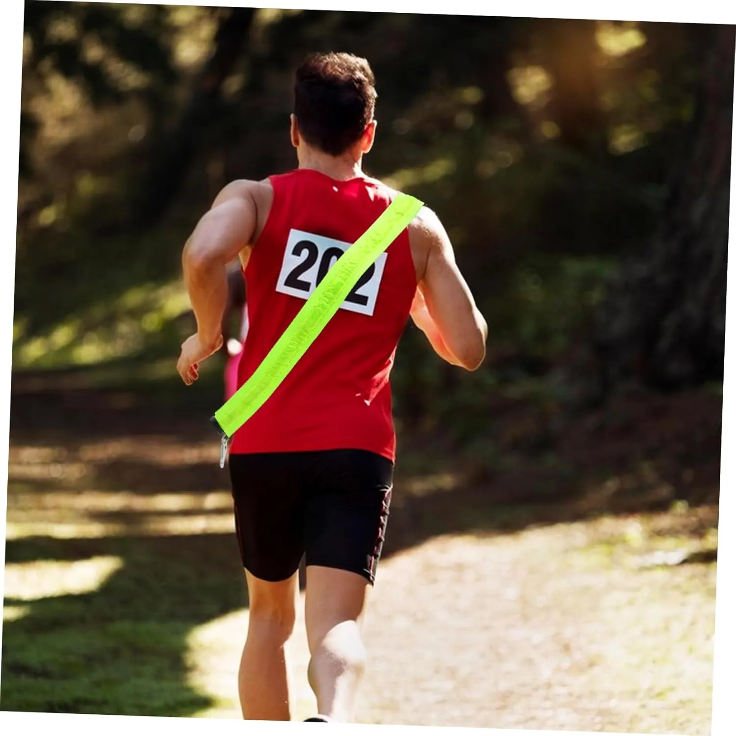 VICASKY Luminous Cross Shoulder Straps Running LED Armband Running Light LED Strip Glowing LED Shoulder Belt