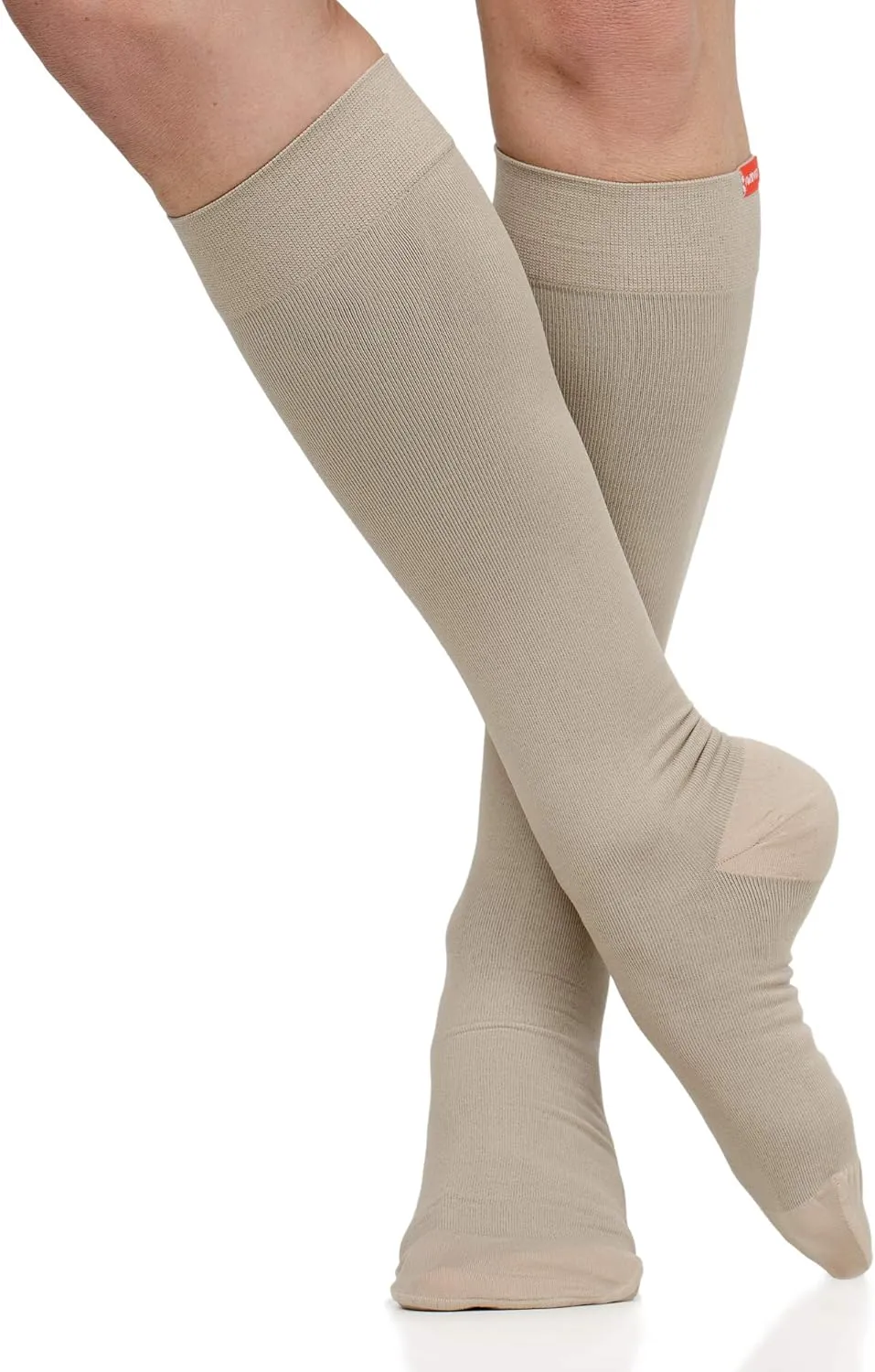 VIM & VIGR Moisture Wick Nylon 15-20 mmHg Graduated Compression Socks for Women & Men