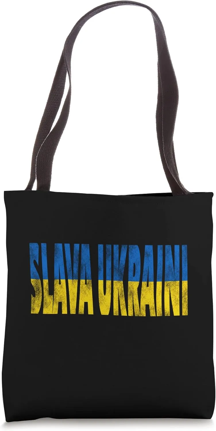 VINTAGE GLORY TO UKRAINE SLAVA UKRAINI UKRAINE PEACE Tote Bag