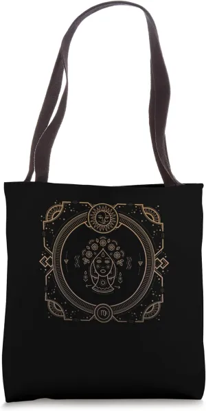 Virgo Birthday Maiden Zodiac Sign Wheel Astrology Virgos Tote Bag