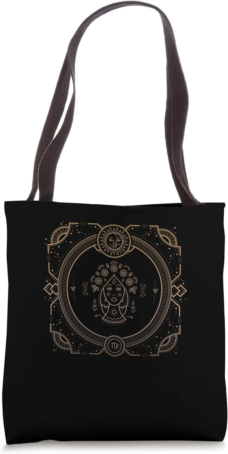 Virgo Birthday Maiden Zodiac Sign Wheel Astrology Virgos Tote Bag