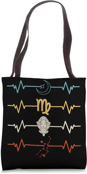 Virgo Zodiac Sign Astrology Virgo Heartbeat Tote Bag
