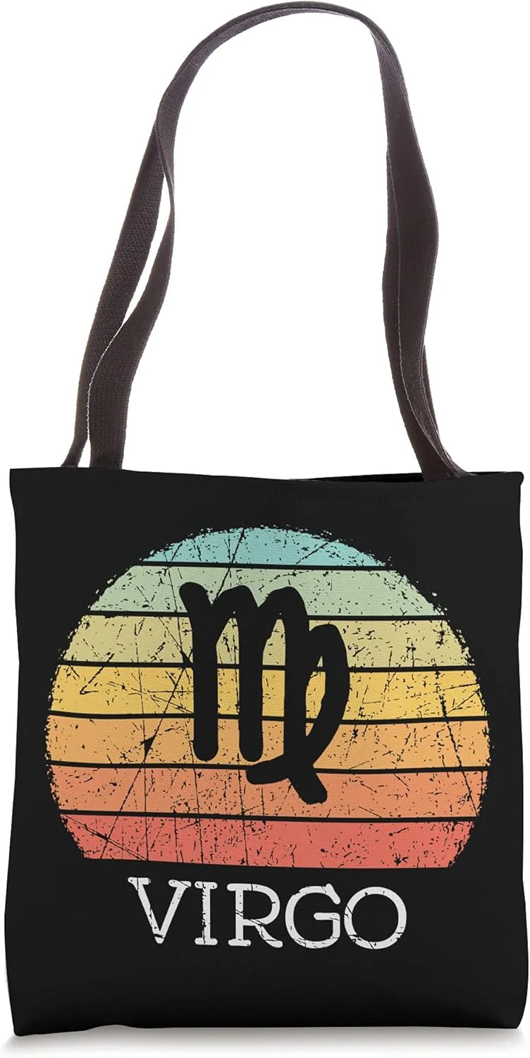 Virgo Zodiac sign symbol astrology Vintage birthday Virgo Tote Bag