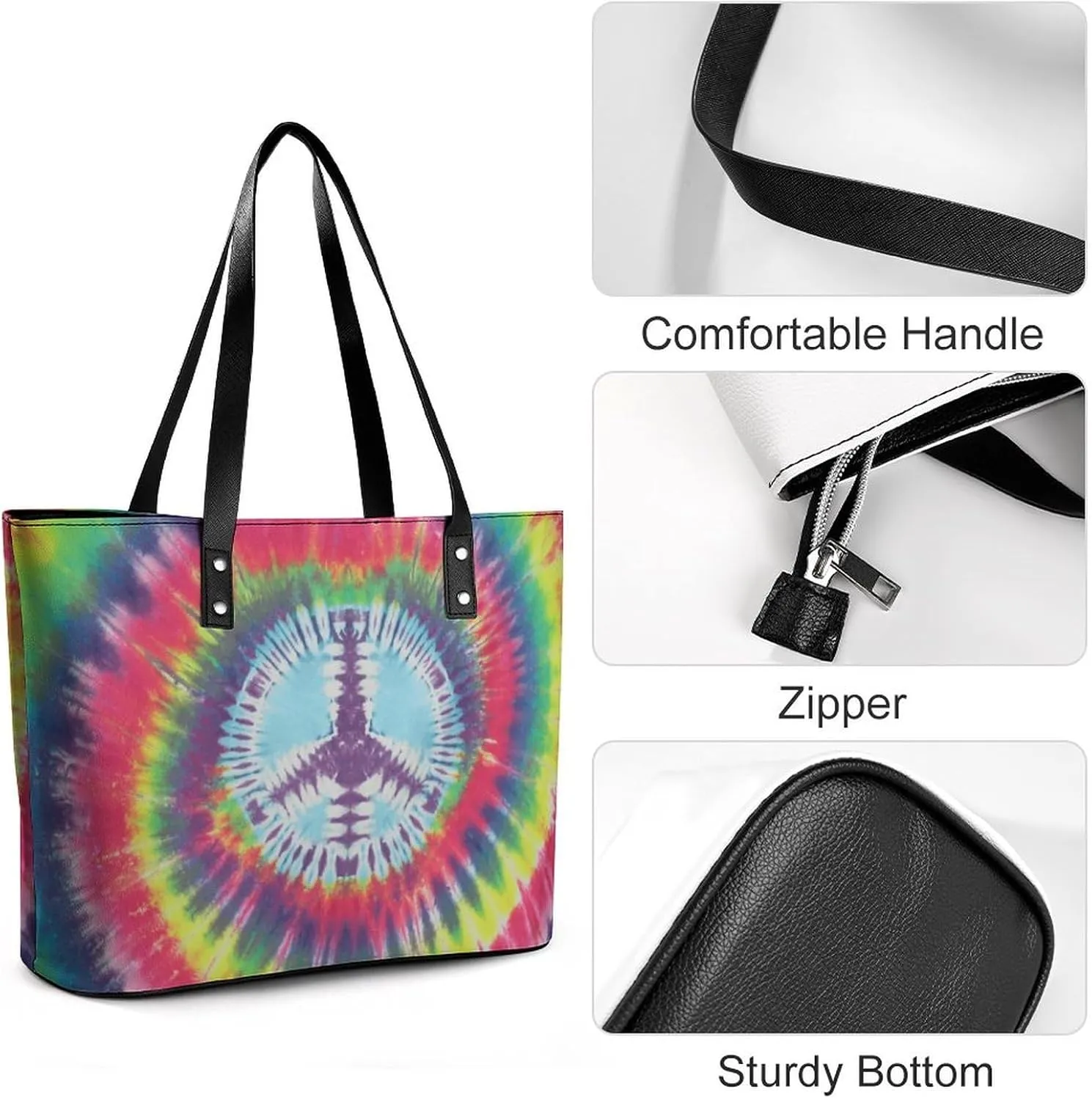 Volleyball Black And White Leather Handbag Smooth Wrinkle Resistant Lightweight And Convenient