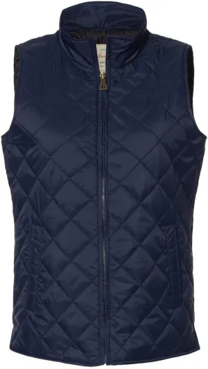 Weatherproof Women's Vintage Diamond Quilted Vest S Navy