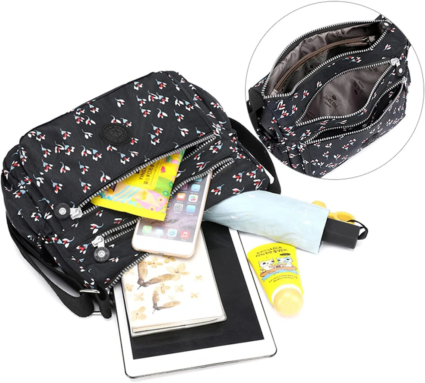 WENJHEN Women Shoulder Bag Ladies Crossbody Purse Roomy Multiple Pockets Handbag