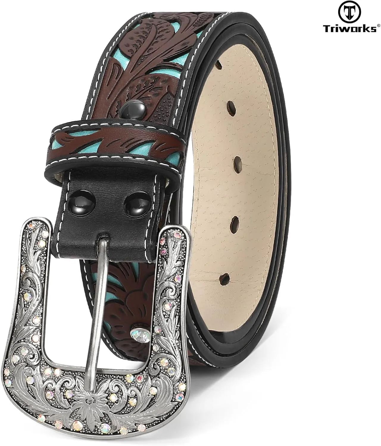 Western Belts for Women Cowgirl,Cowboy Bling Country Turquoise Belts for Jeans Pants Dresses