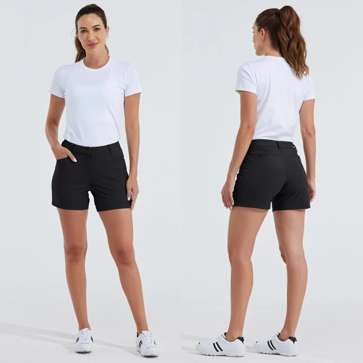 Willit Women's 4.5" Golf Shorts Quick Dry Outdoor Causal Shorts with Pockets Water Resistant