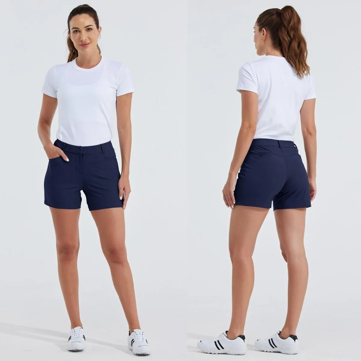 Willit Women's 4.5" Golf Shorts Quick Dry Outdoor Causal Shorts with Pockets Water Resistant