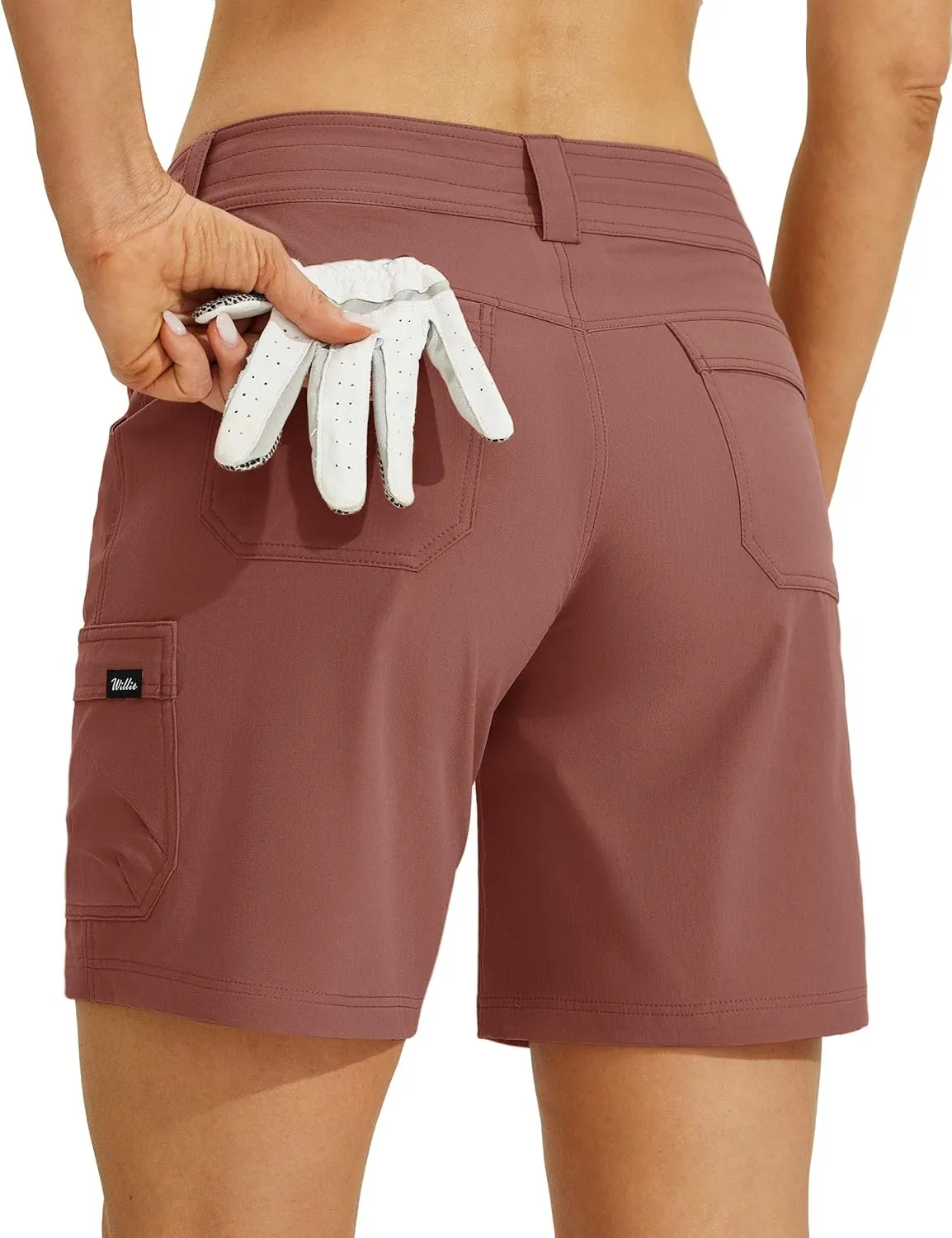 Willit Women's Golf Hiking Shorts Cargo Quick Dry Athletic Shorts Casual Summer Shorts with Pockets 7"